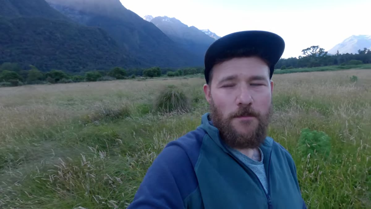 William navigating boggy swamp terrain across the valley floor