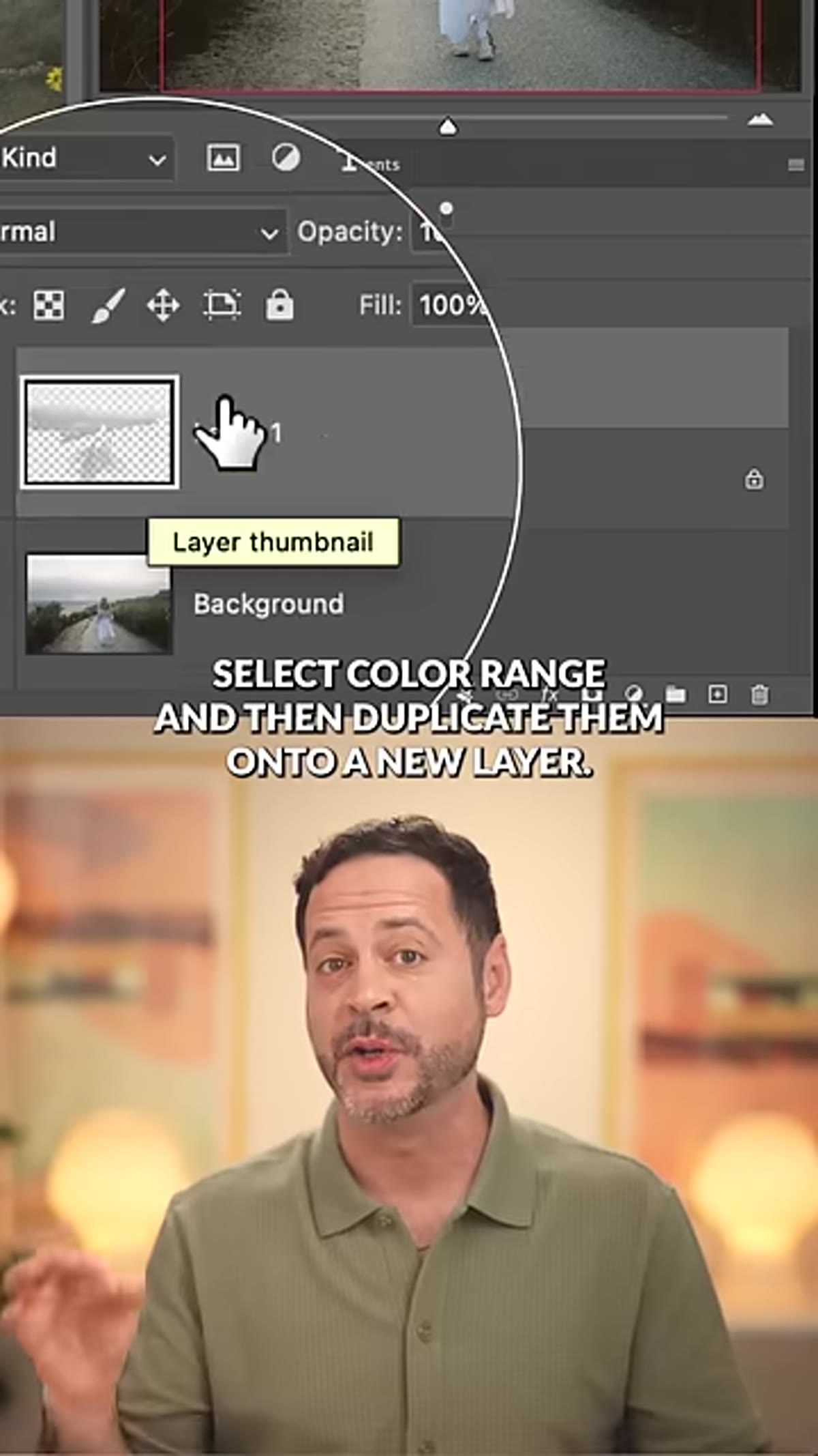 New layer created from highlight selection in Layers panel