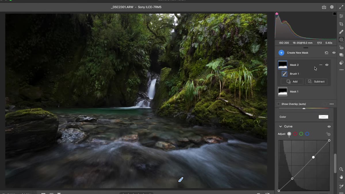 Before and after view showing tonal shift from foreground to background