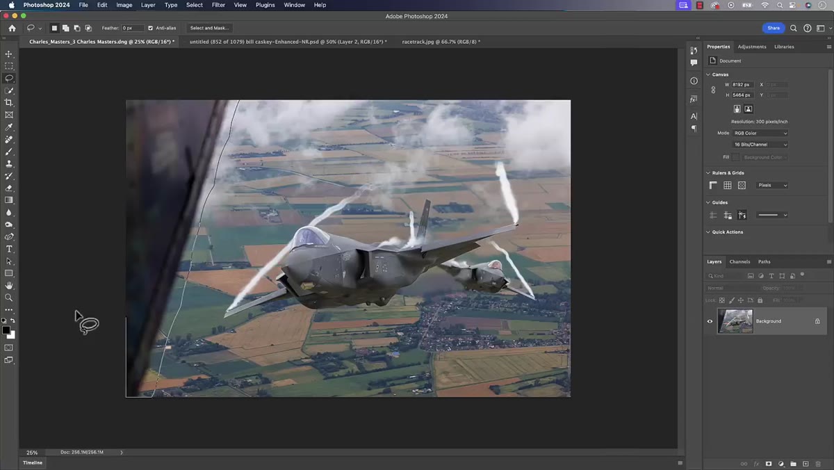 Content-Aware Fill workspace with sampling area brush visible