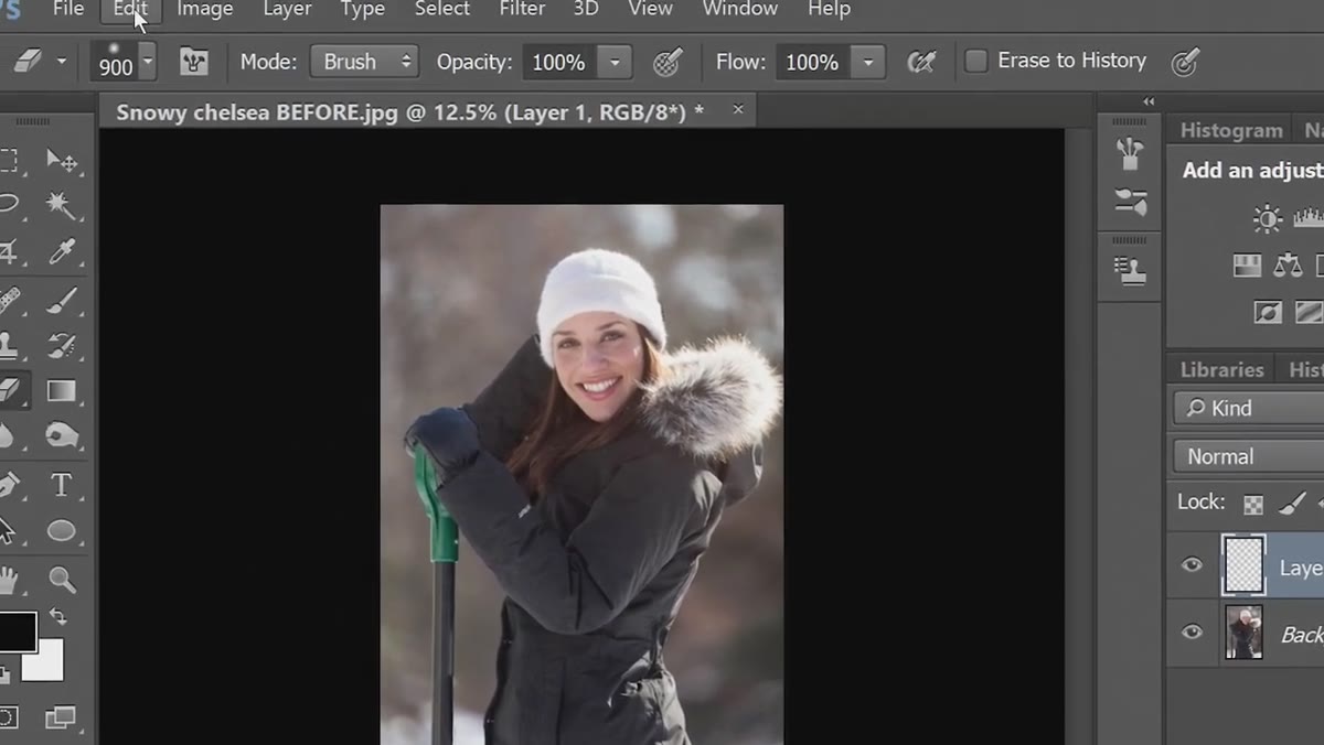 New layer filled with black in Layers panel
