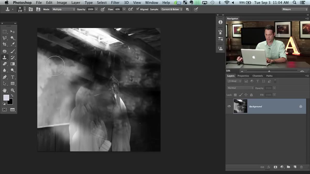 Edit menu open with Define Brush Preset option highlighted