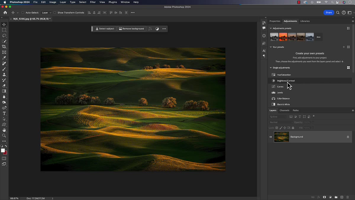 Multiple adjustment layers visible in the Layers panel