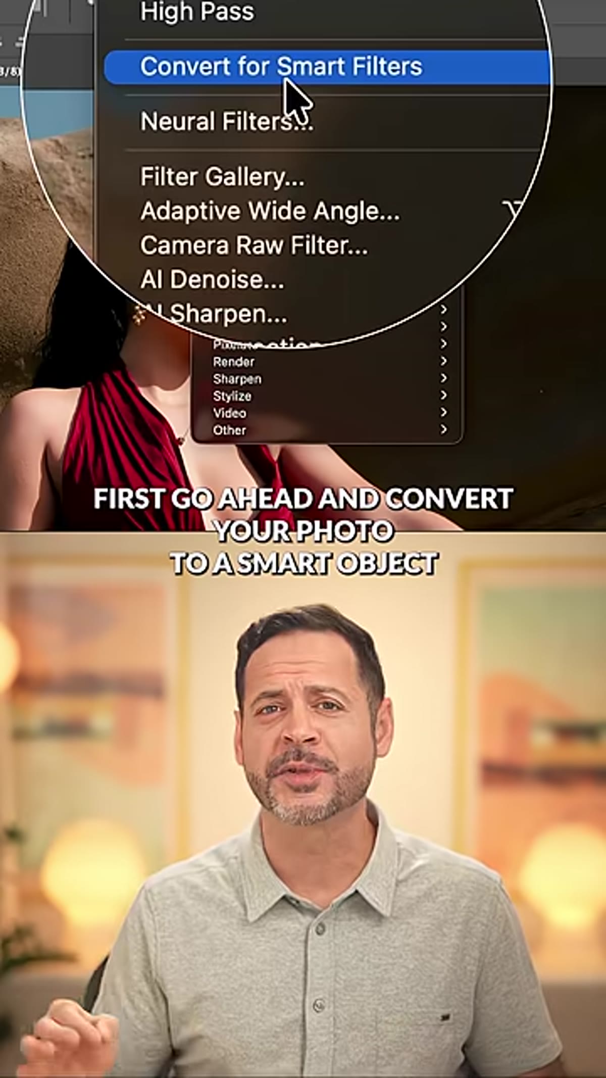 Converting layer to Smart Object in Layers panel