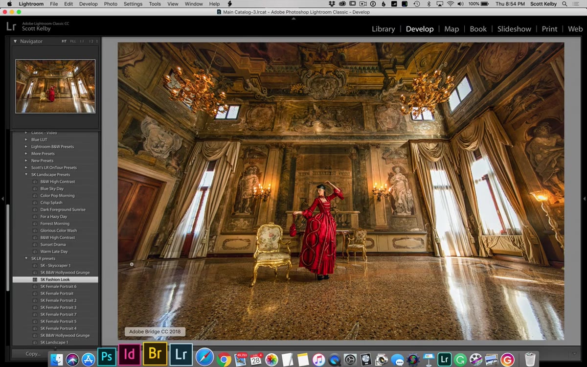 Right-clicking a preset in Lightroom Classic panel