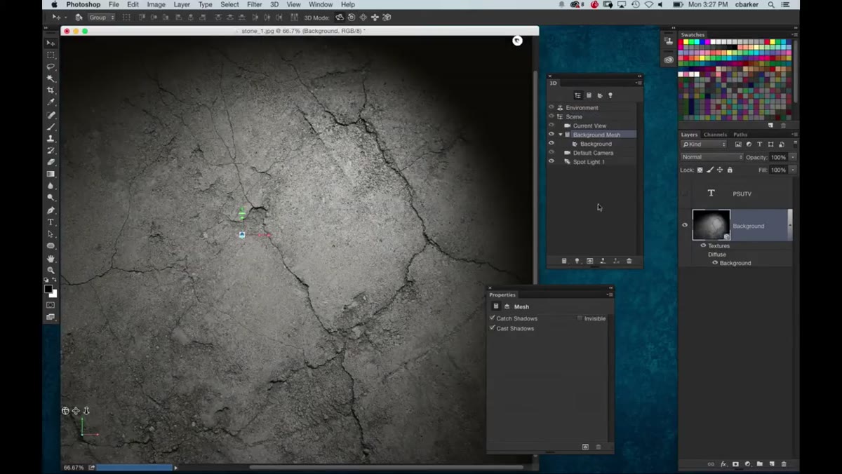 Bump map channel being added in 3D material properties