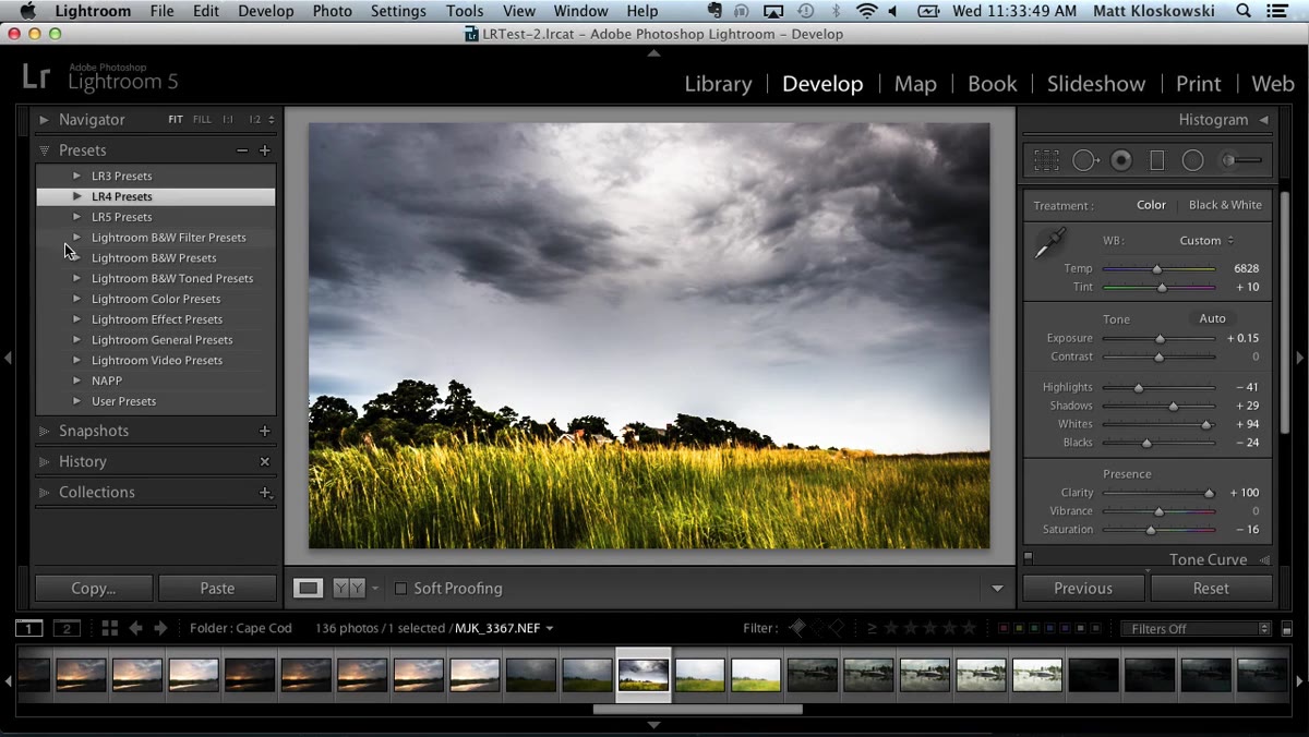 New folder creation via right-click menu in the Presets panel