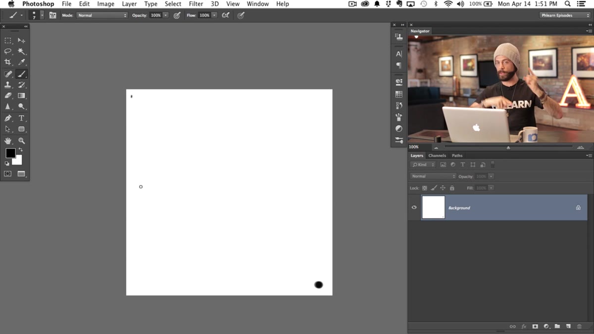 Edit menu open with Define Brush Preset option highlighted