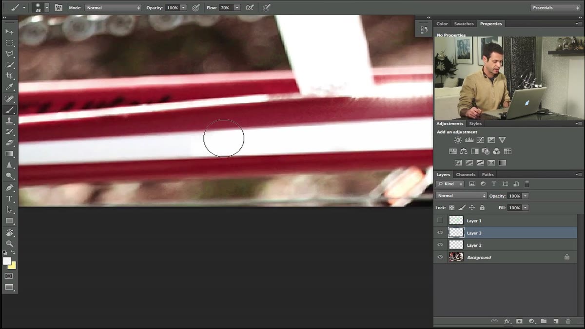 Resampling a slightly darker area within the same logo region
