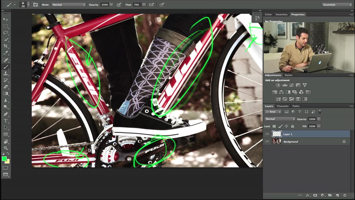 Aaron identifying the hardest logo area near highlight and shadow transitions