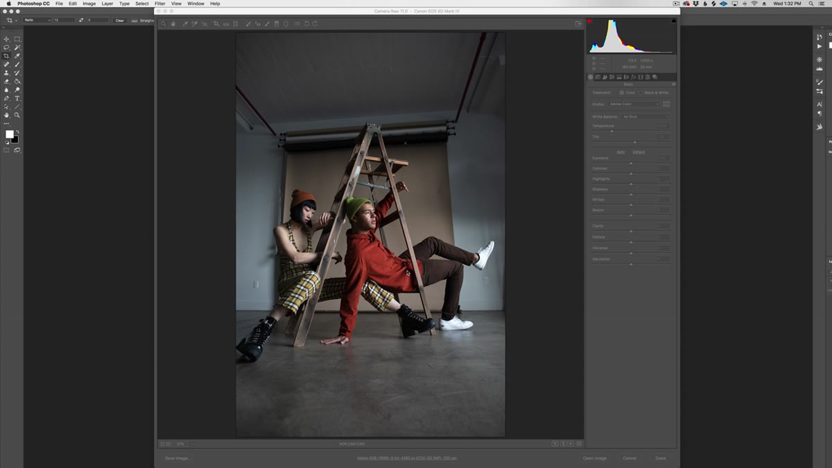 Selecting an existing preset to convert into a camera profile