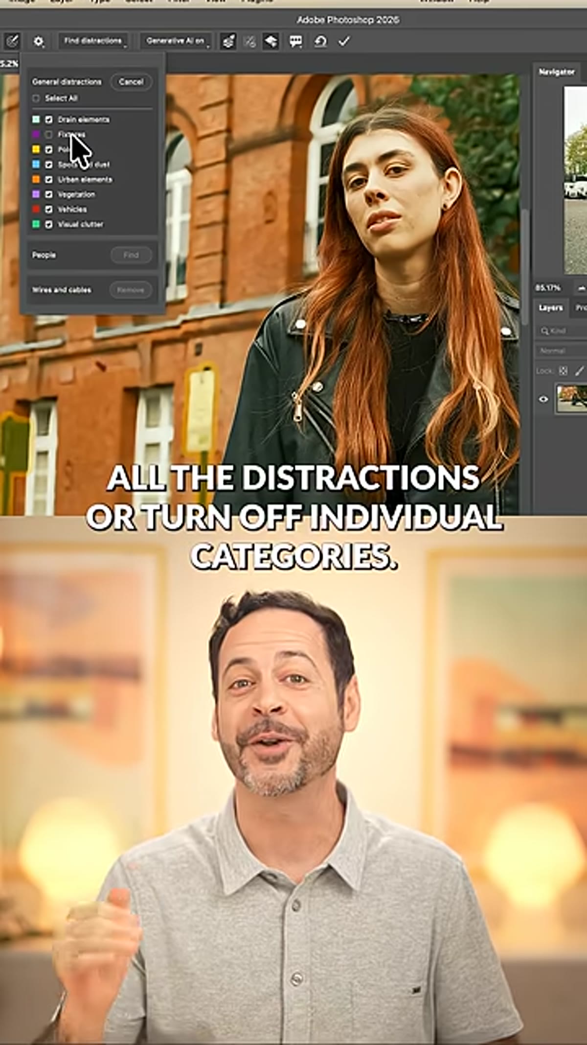 Color-coded distraction categories shown on the image
