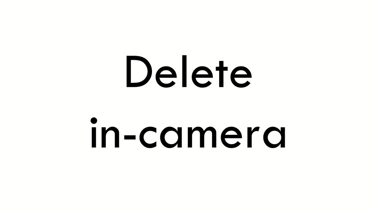 Tony reviewing and deleting images on camera LCD in the field