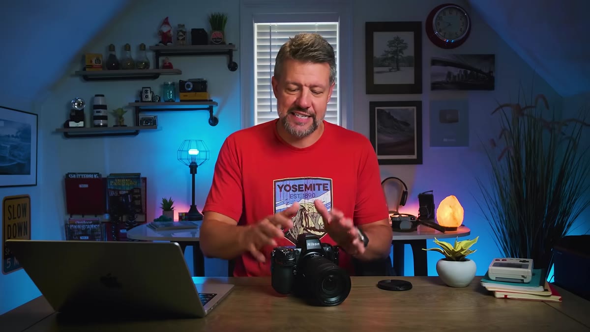 Denney referencing his broader camera setup philosophy and PDF guide