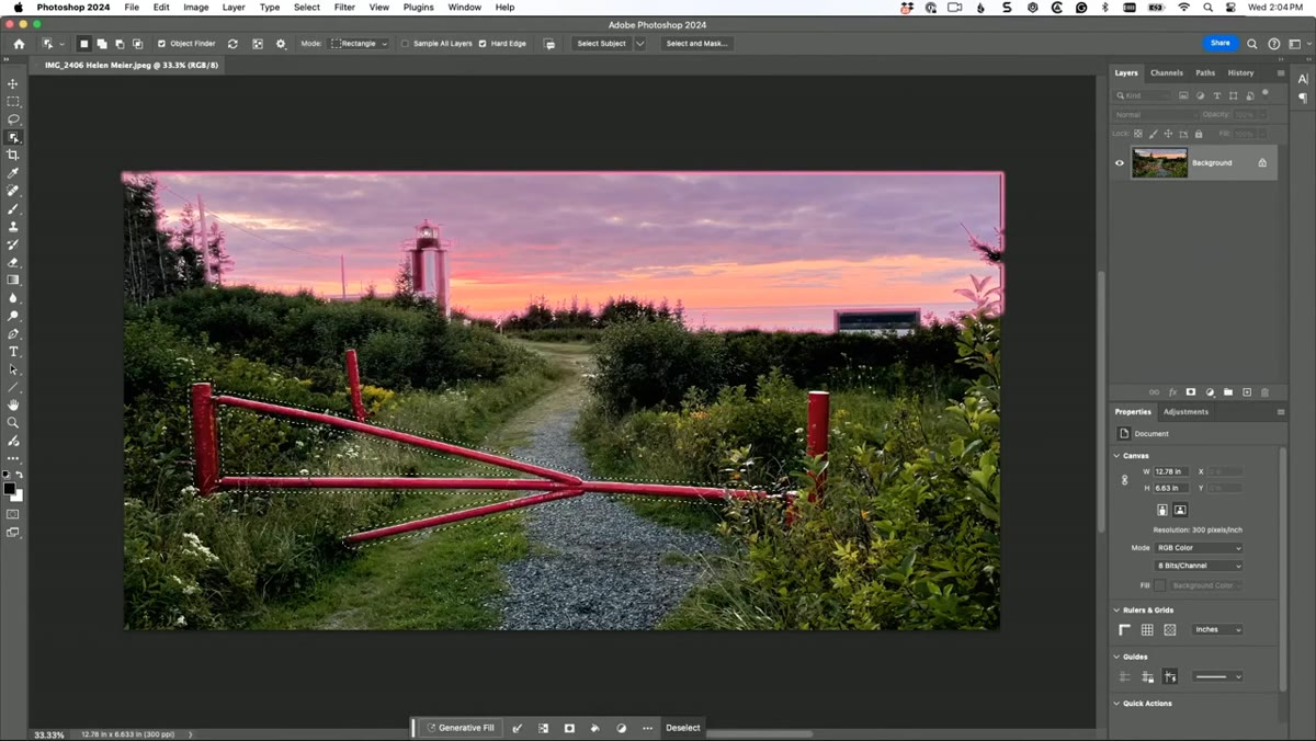 Modify Expand dialog box set to 20 pixels