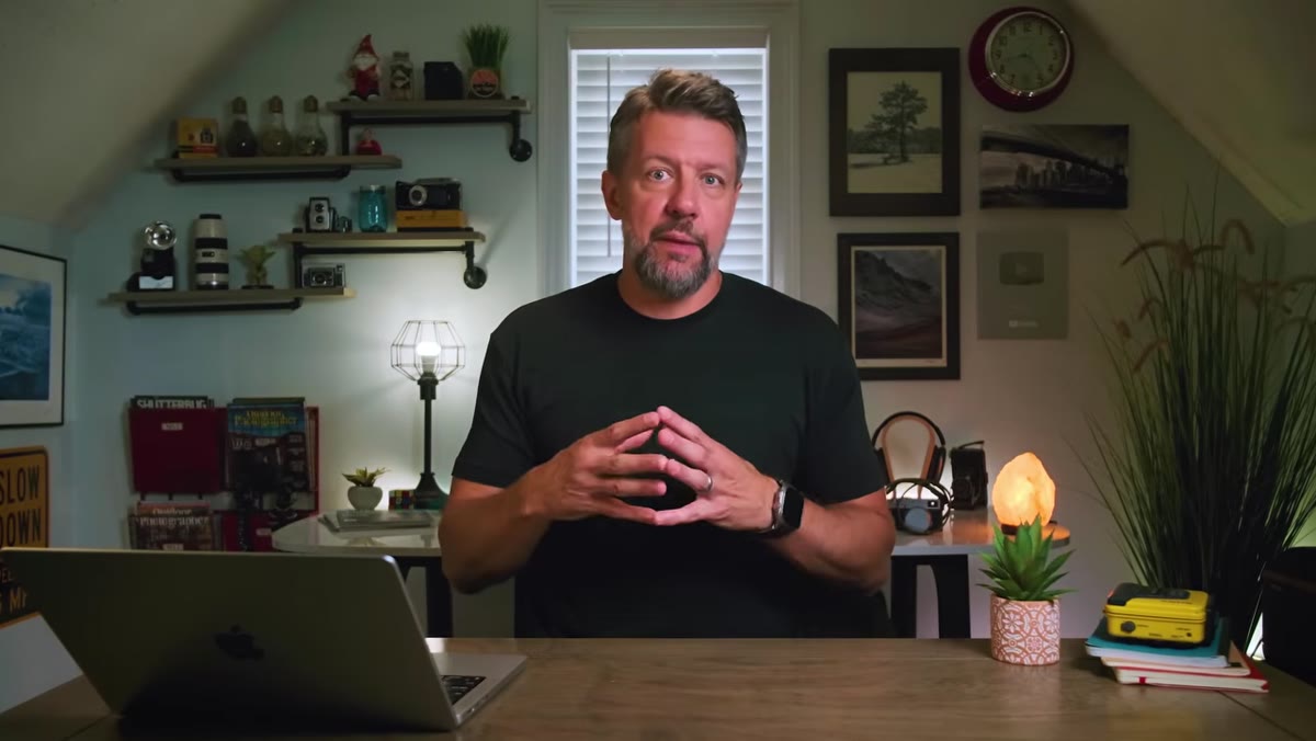 Denney reflecting on camera equipment and creative output
