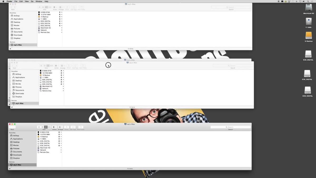 JP creating a new numbered job folder on screen