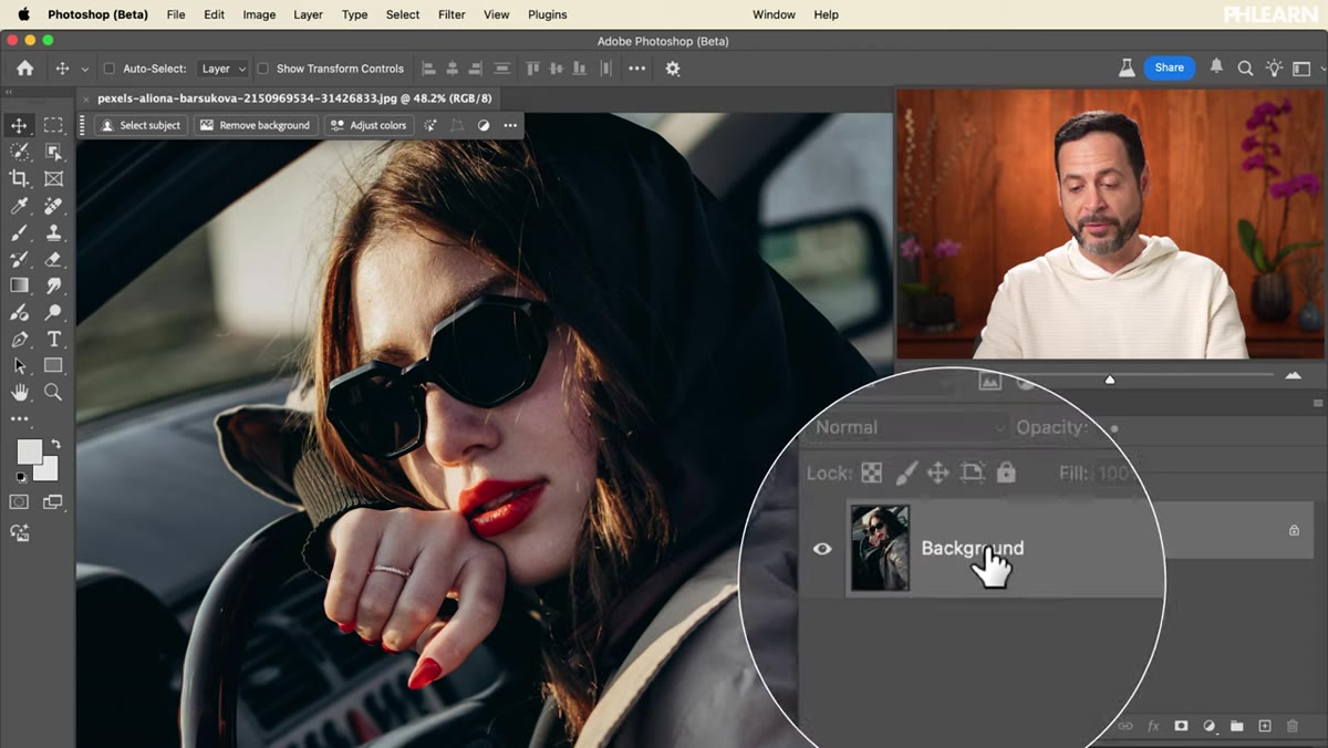 Converting background layer to Smart Object via Layer menu