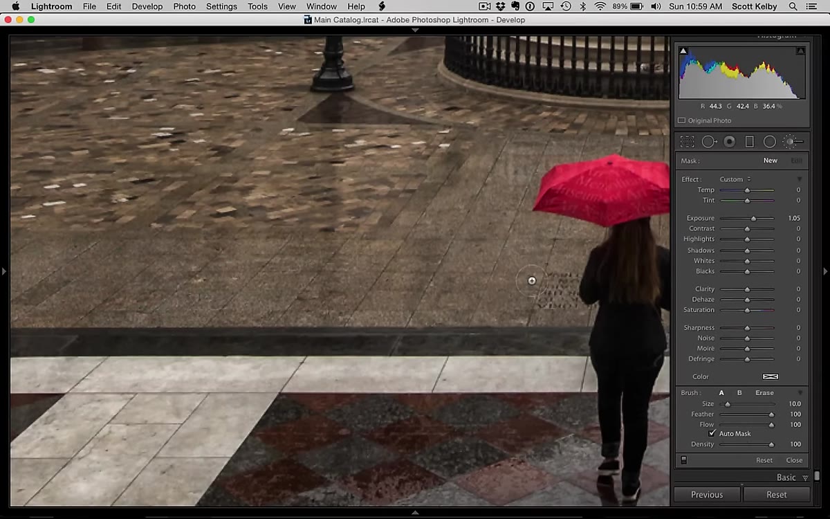 Auto Mask disabled, clean brush strokes with no gaps visible