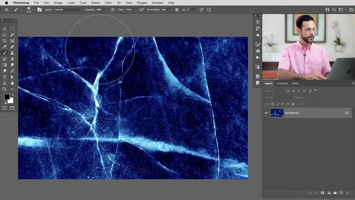 Image menu open showing Adjustments then Desaturate