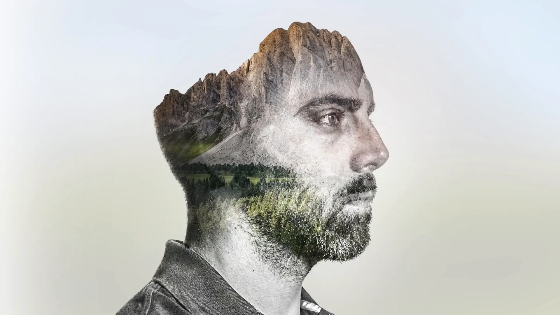 double exposure photoshop portrait