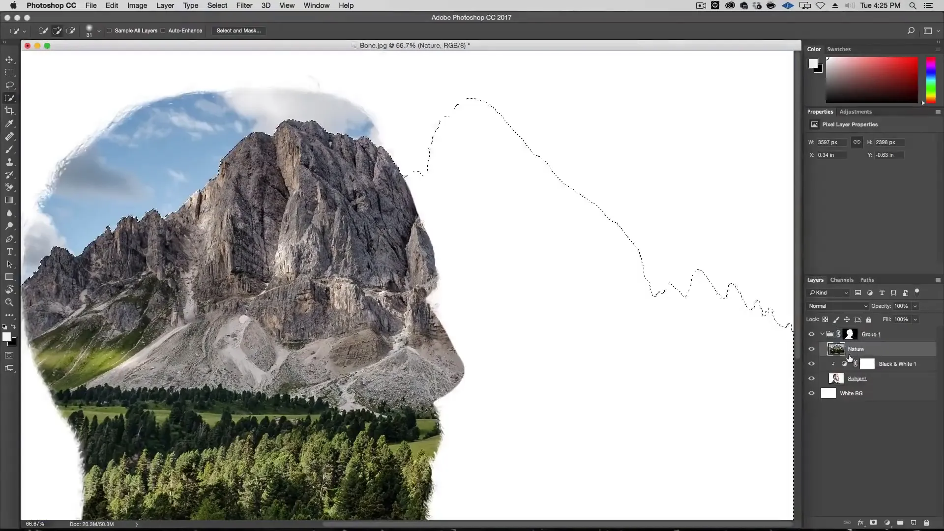 creating masks for double exposure photoshop