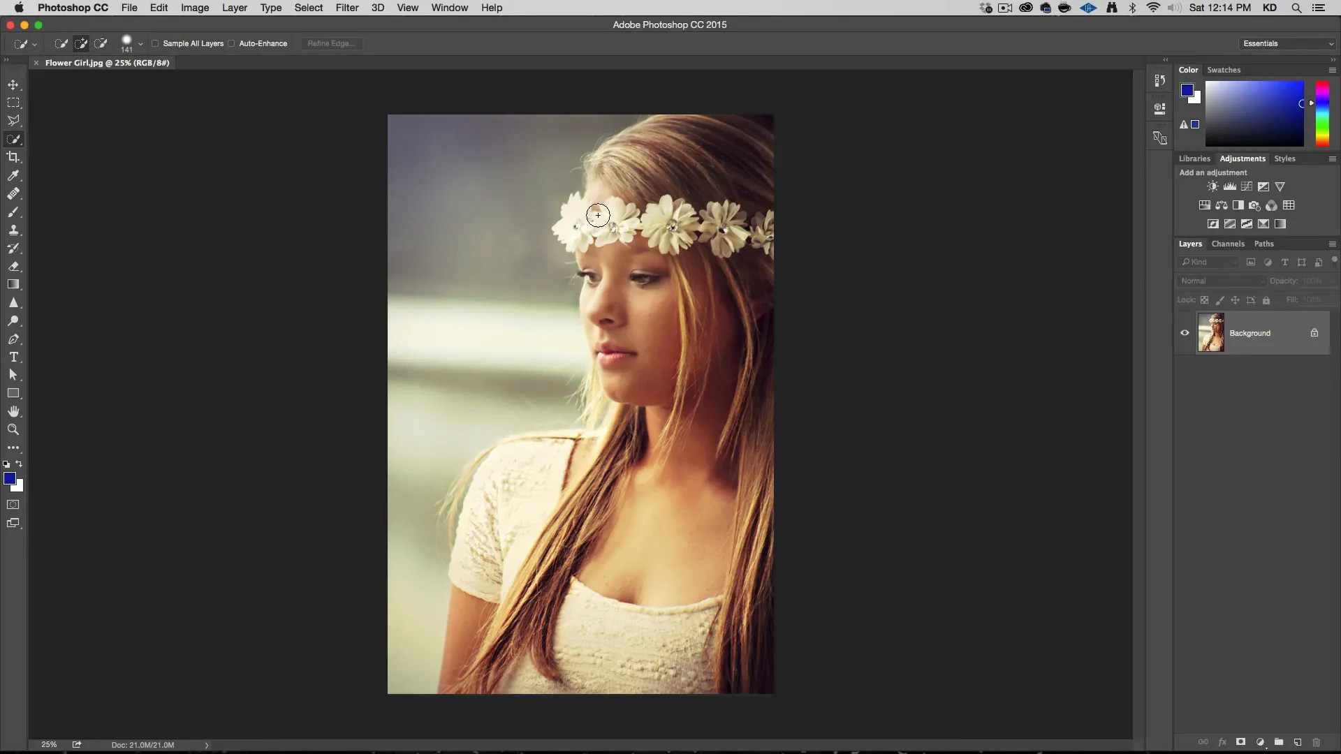 flower girl JPEG unretouched that will be changed to any other color in Photoshop